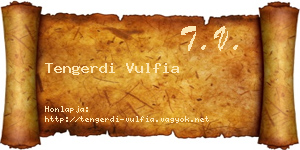 Tengerdi Vulfia névjegykártya